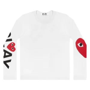 Comme des Garçons Play Big Heart Long Sleeve (White)