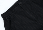 CDG Crushed Polyester Stripe Pant Black - Image 2
