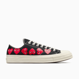 CDG Converse Multi Hearts Low Top Black
