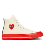 CDG Converse Red Sole High Top (Beige)