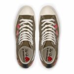 CDG PLAY CONVERSE Multi Red Heart Chuck Taylor All Star ’70 High Sneakers - Image 3