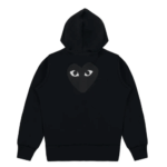 Cdg Play Big Heart Zip Hoodie (Black) - Image 2