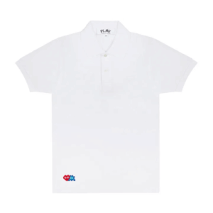 CDG Play Polo Red Heart & Blue Emblem