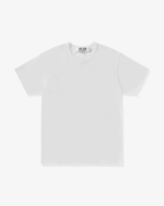 CDG Play Unisex Reverse Red Heart T-Shirt White - Image 2