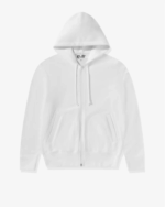 CDG Play Unisex Reverse Red Heart Zip Hooded White - Image 2