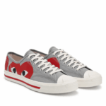 CDG Play Converse Low Top Red Heart Jack Purcell Sneakers - Image 2