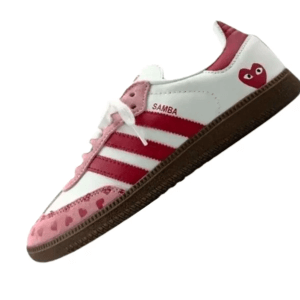 Comme des Garçons x Adidas Samba Sneakers Strawberry