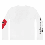 Comme Des Garçons Big Heart Long Sleeve White - Image 3