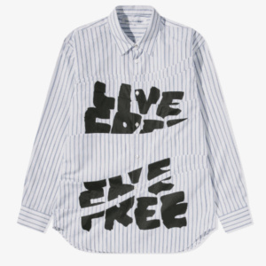 CDG Men’s Live Free Curved Printed Shirt