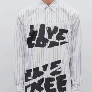 CDG Men’s Live Free Curved Printed Shirt