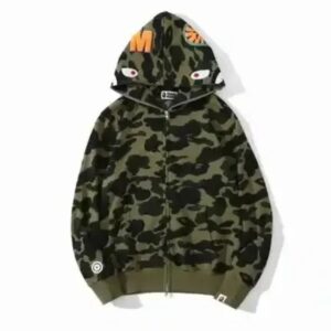 Bape Hoodie Camo Green