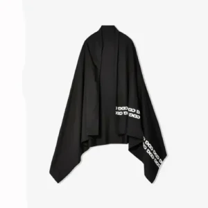 CDG Airline Print Stole Black Full View