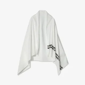 CDG Airline Print Stole White Full