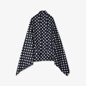 CDG Polka Dot Airline Print Stole Navy Full View