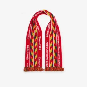 CDG Shirt Football Scarf Red Full View