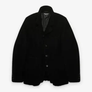 Comme des Garcons Asymmetric Button Jacket Black Front